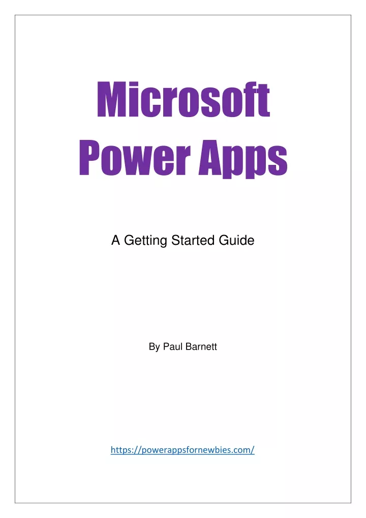 microsoft power apps a getting started guide