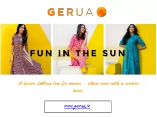 Gerua Clothing - Buy Kurtas, Suit sets and dresses Online at Best Prices