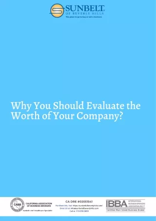 Why You Should Evaluate the Worth of Your Company?