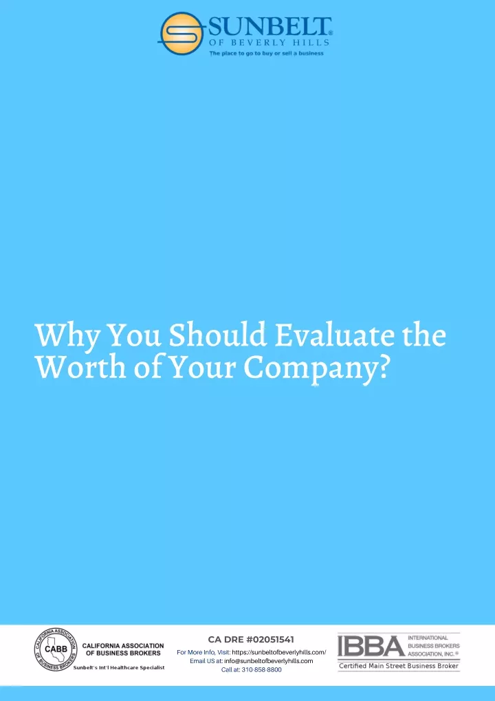 why you should evaluate the worth of your company