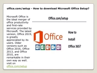 office com setup how to download microsoft office