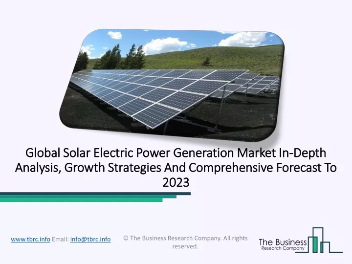 global solar electric power generation market