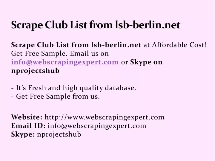 scrape club list from lsb berlin net