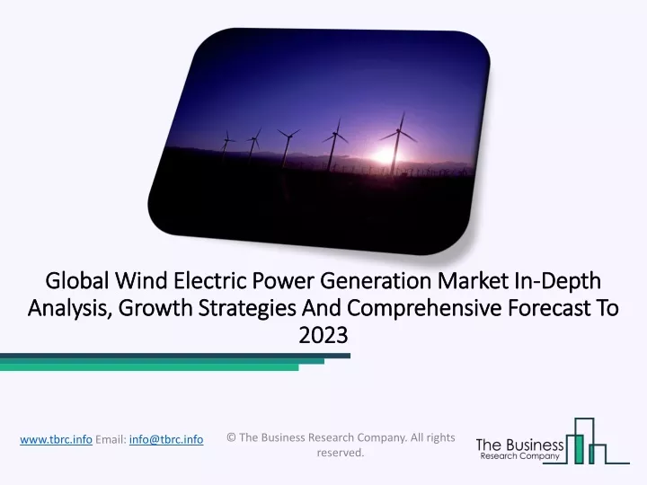global wind electric power generation market