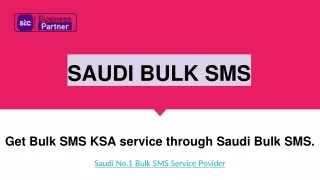 Get Bulk SMS KSA service through Saudi Bulk SMS.