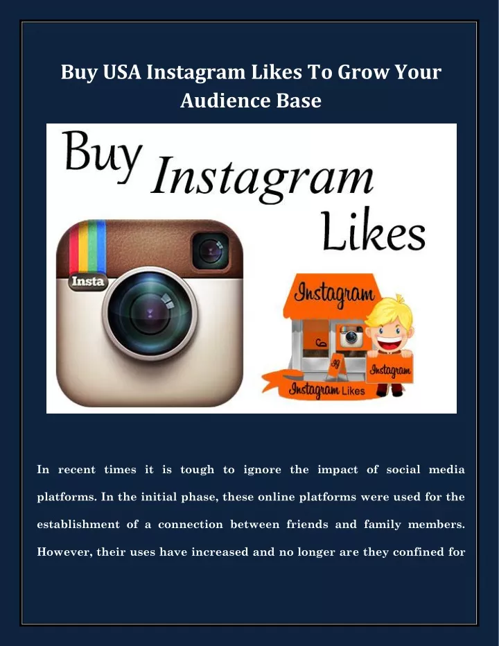 buy usa instagram likes to grow your audience base
