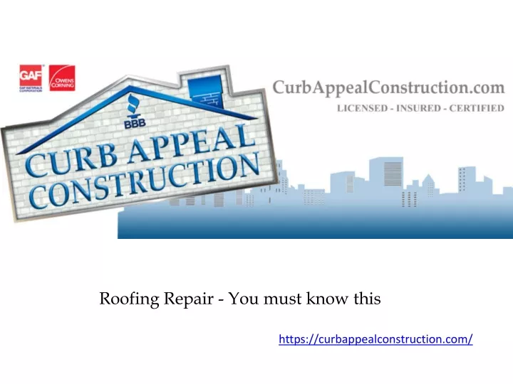 roofing repair you must know this