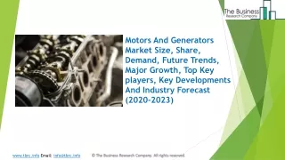 Global Motors And Generators Market Overview And Top Key Players by 2023