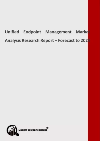 unified endpoint management market analysis