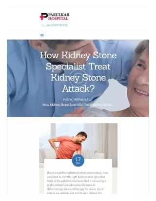 How Kidney Stone Specialist Treat Kidney Stone Attack?