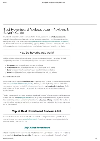 Best Hoverboard Reviews 2020