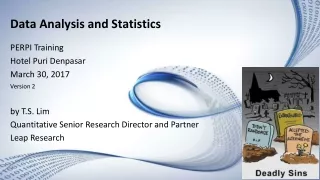 data analysis and statistics
