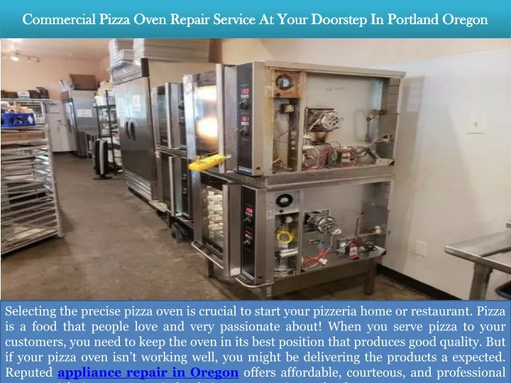 commercial pizza oven repair service at your doorstep in portland oregon