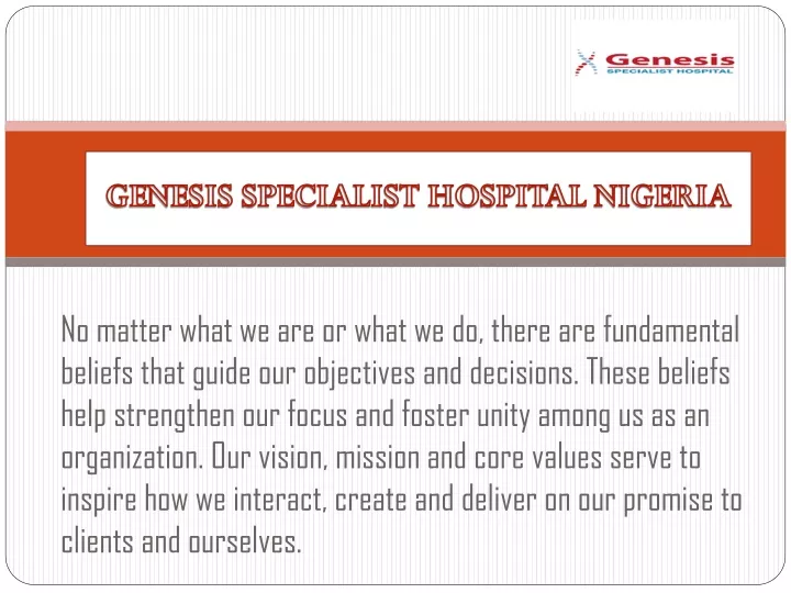 genesis specialist hospital nigeria