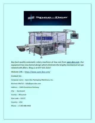 buy best quality automatic rotary machines