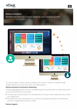 remote assistance benefits and features of vdesk