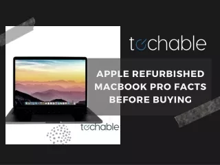 Apple Refurbished Macbook pro Facts Before Buying