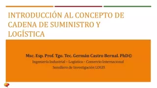 introducci n al concepto de cadena de suministro y log stica