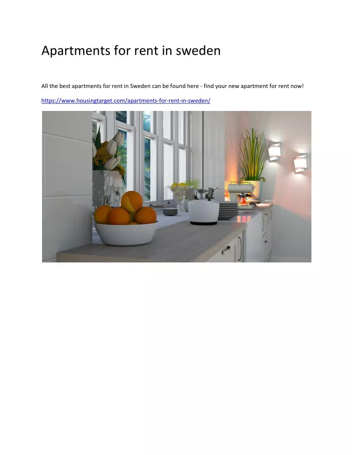 apartments for rent in sweden