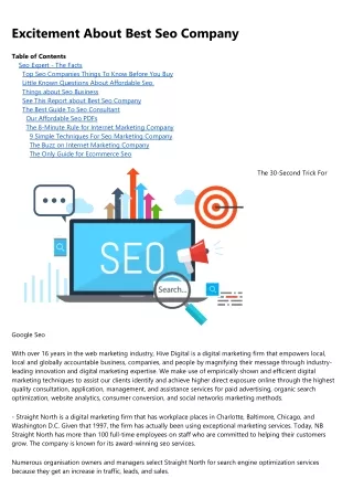 excitement about best seo company