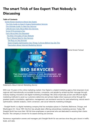the smart trick of seo expert that nobody