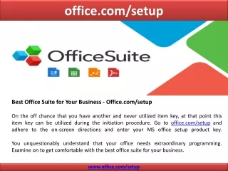 Best Office Suite for Your Business - Office.com/setup