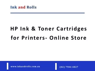 HP Ink & Toner Cartridges for Printers- online store