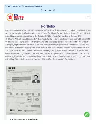 Our Portfolio - Buy IELTS Certificates Online without Exams