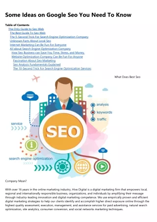 some ideas on google seo you need to know