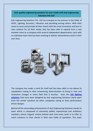 gets quality engineering solutions for your needs