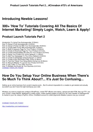 product launch tutorials part 2 cinnabon
