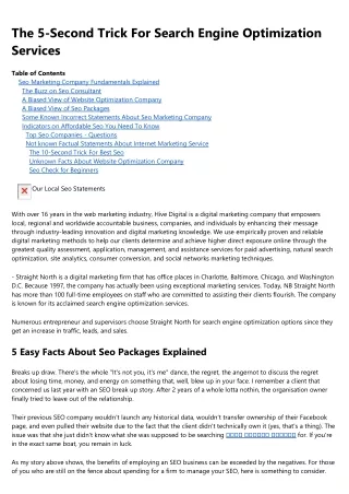 the 5 second trick for search engine optimization