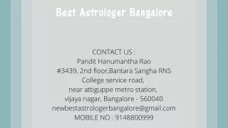 Best Astrologer in Bangalore | Famous Astrologer in Bangalore