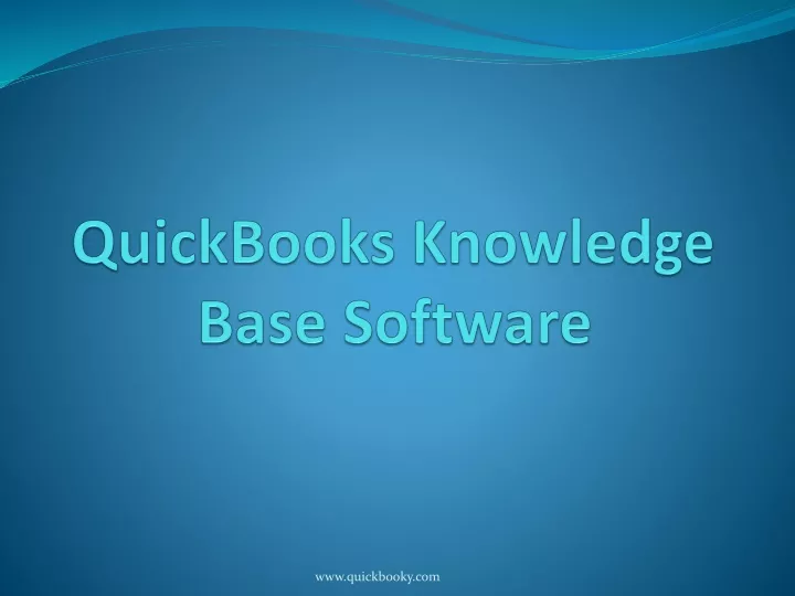 quickbooks knowledge base software