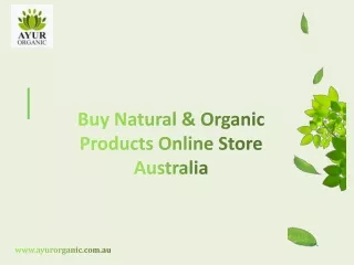 Buy Natural & Organic Products Online Store Australia
