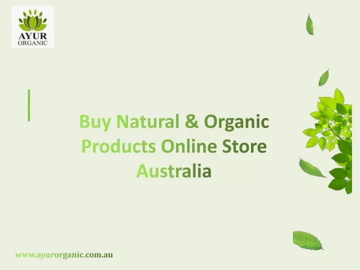 buy natural organic products online store