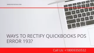 How to resolve QuickBooks POS Error 193?
