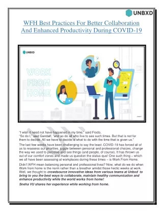 wfh best practices for better collaboration
