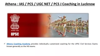 IAS Coaching In Lucknow- Athena Coaching Academy