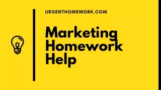 Marketing Homework Help
