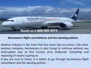 Aeromexico flight cancellations and fee-waiving policies