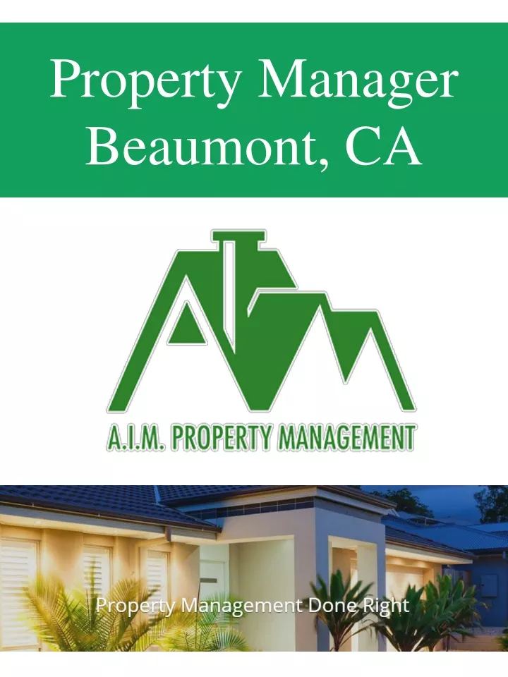property manager beaumont ca