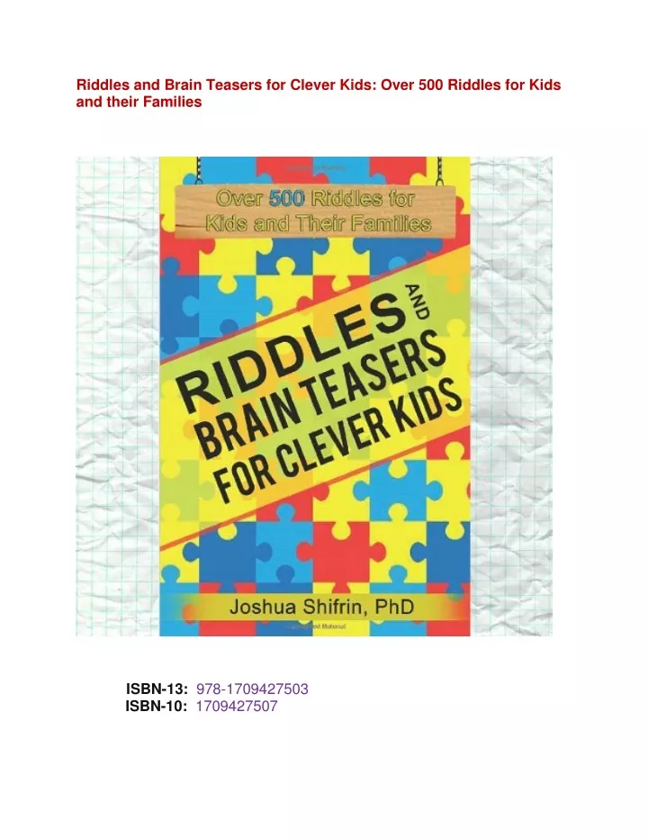 riddles and brain teasers for clever kids over