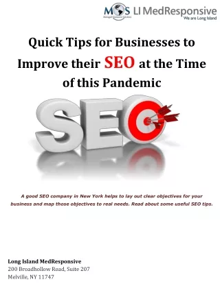 quick tips for businesses to improve their