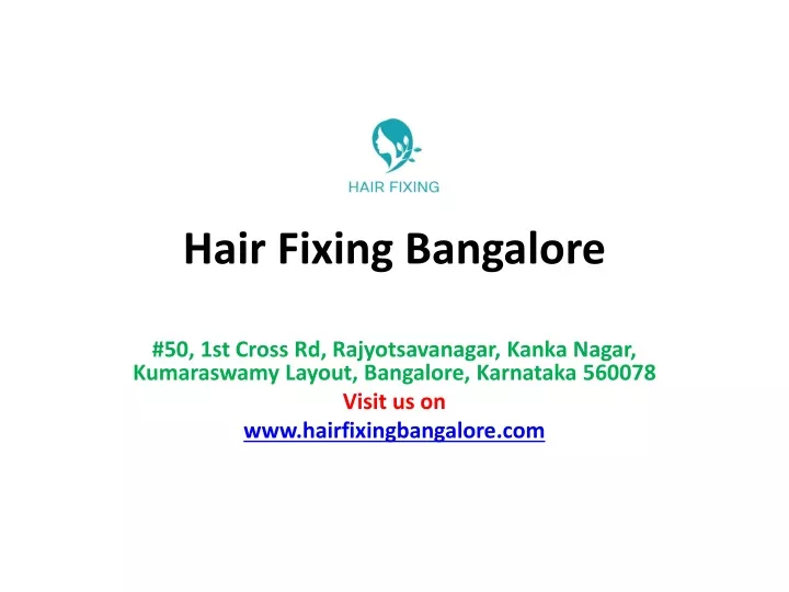 hair fixing bangalore