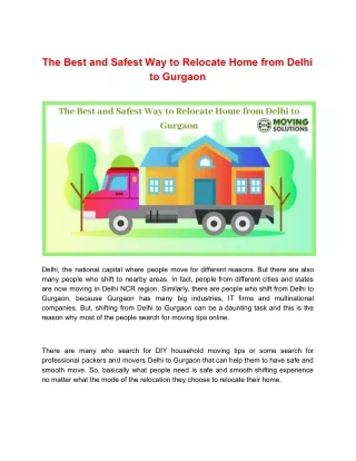 the best and safest way to relocate home from