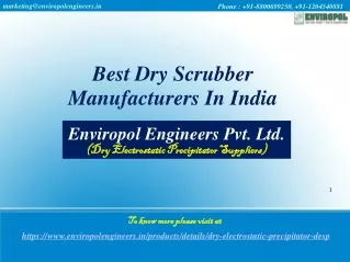 Best Dry Scrubber Manufacturers In India