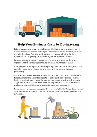help your business grow by decluttering