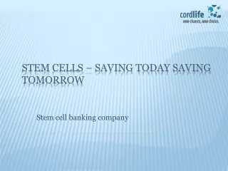 stem cell banking company