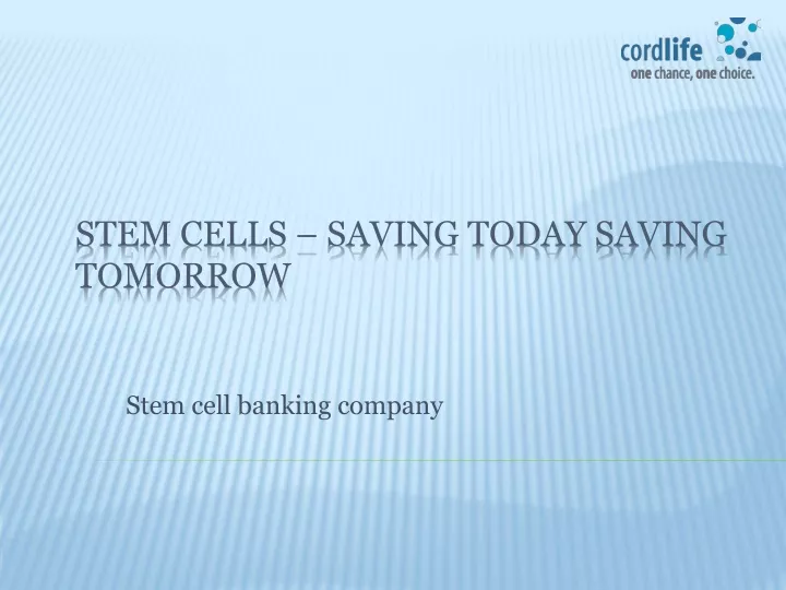 stem cell banking company